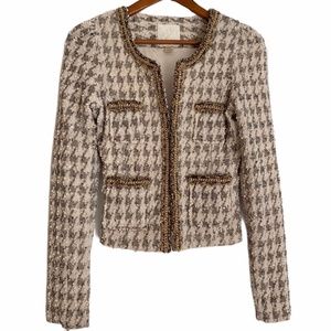 McGinn Cream Tweed Jacket w/ Gold Accents